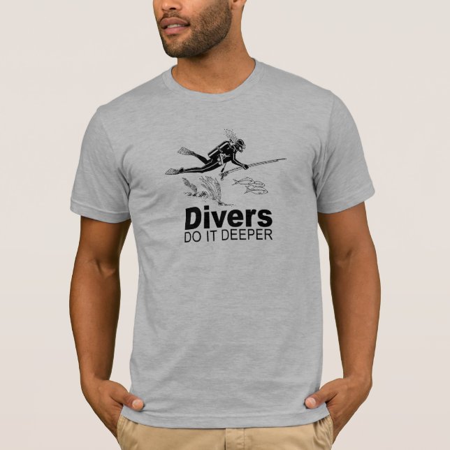 Dykare gör det djupare tee shirt (Framsida)