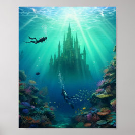 Dykare hittar ett övergivet slott poster