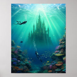 Dykare hittar ett övergivet slott poster