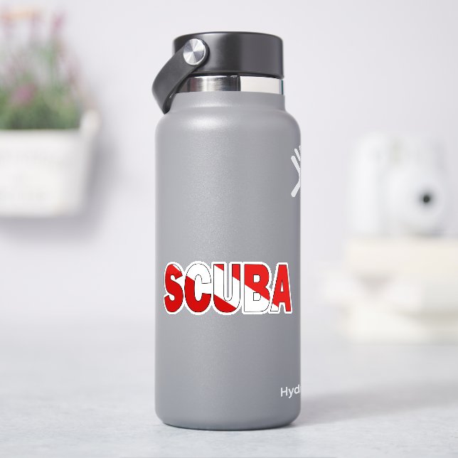 Dykare ner-flagga dekal (HydroFlask)