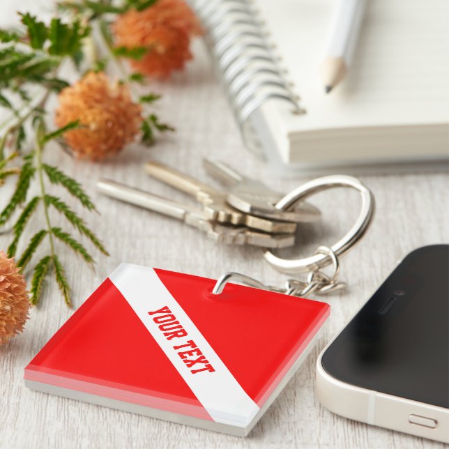 Dykare Ner Flagga Din Text (Högra Framsidan)