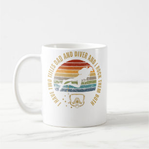 Dykare Och Pappa Rolig Scuba Dykning Kaffemugg