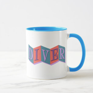 Dykare (retro skylt) mugg