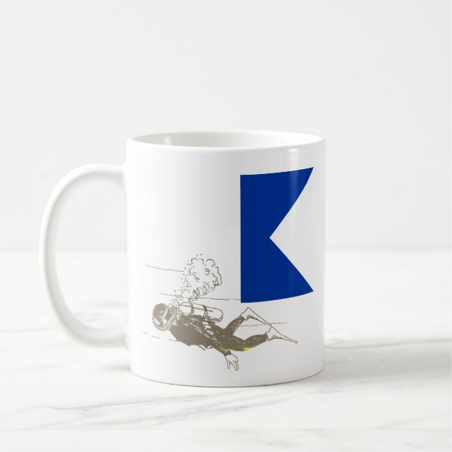 Dykaren nere kaffemugg (Vänster)