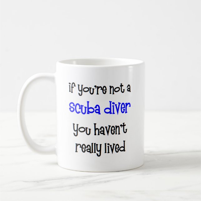 dykarlever i verkligen kaffemugg (Vänster)