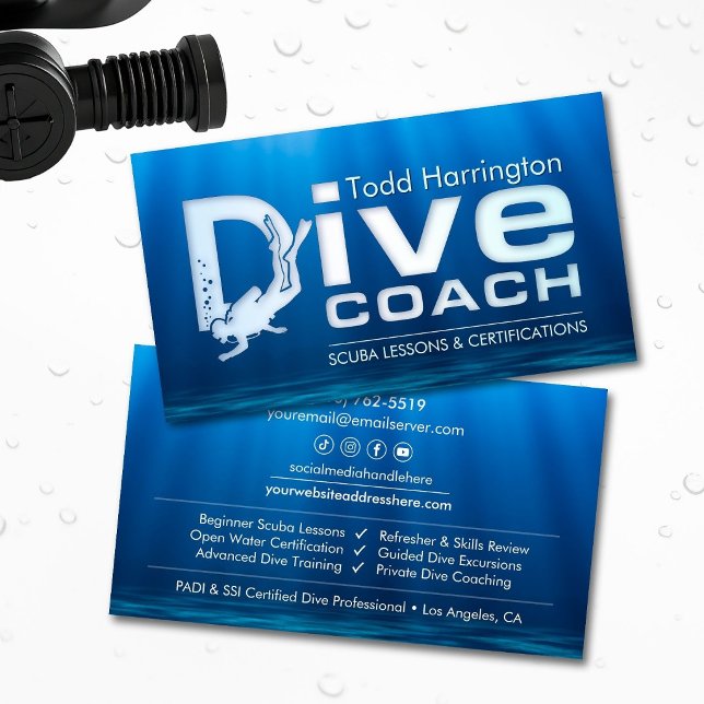 Dykcoach - Scuba Instruktör Visitkort (Skapare uppladdad)