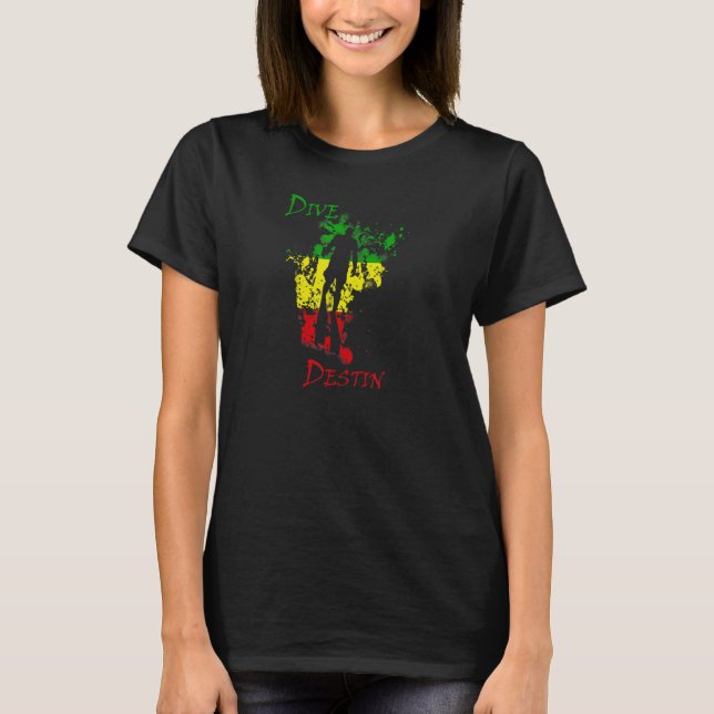 Dykdestination Florida Semester Dykning T Shirt (Framsida)