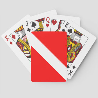 Dykflagga Scuba Dykare Dykare Ner Casinokort