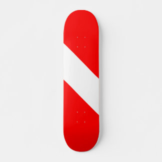 Dykflagga Scuba Dykare Dykare Ner Mini Skateboard Bräda 18,5 Cm