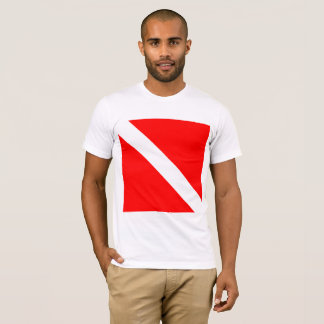 Dykflagga Scuba Dykare Dykare Ner T Shirt