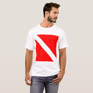 Dykflagga Scuba Dykare Dykare Ner T Shirt