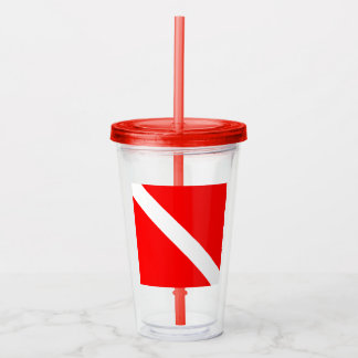 Dykflagga Scuba Dykare Dykare Ner Take Away Mugg