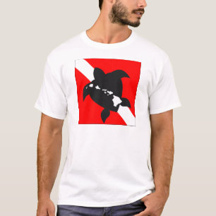 Dykflaggasköldpadda Tee Shirt