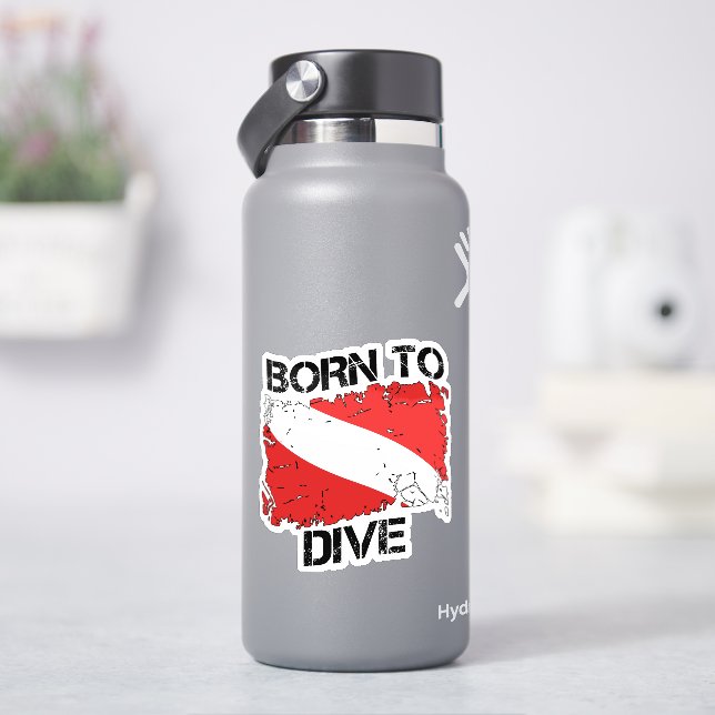 Dykfödd väderbeständig dykflagga dekal (HydroFlask)