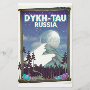 Dykh-Tau Rysk reseaffisch. Brevpapper