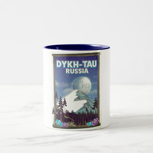 Dykh-Tau Ryssland resaffisch. Två-Tonad Mugg (Center)