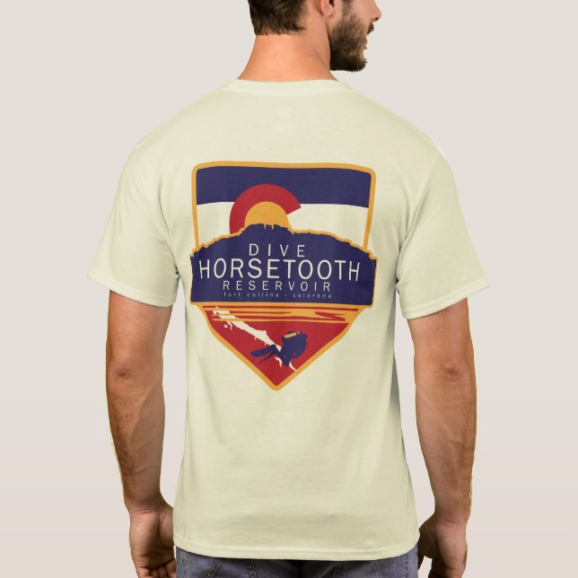 DykHorsetooth behållare Tee Shirt (Baksida)