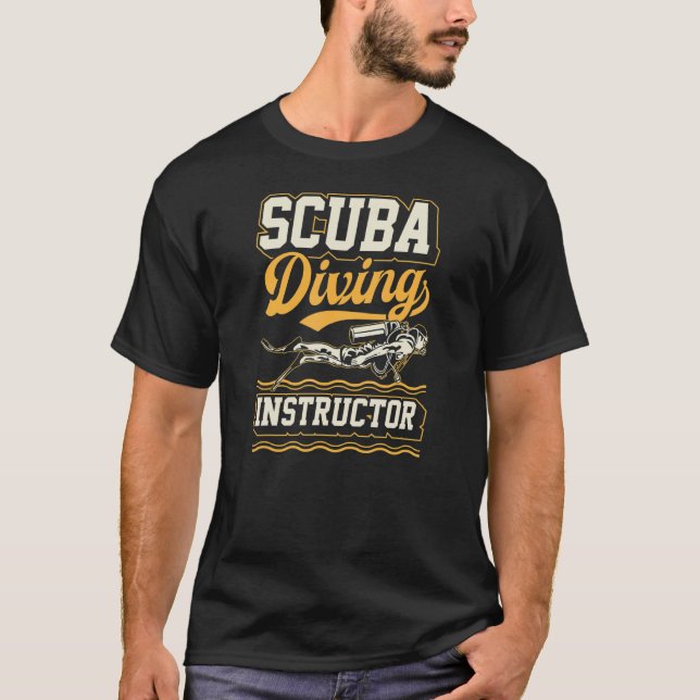 Dykinstruktör Open Water Divemaster Staf T Shirt (Framsida)