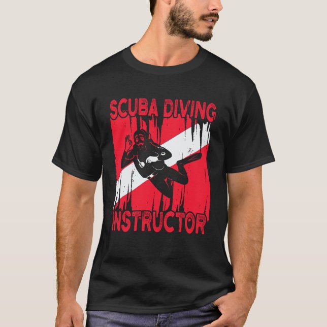 Dykinstruktör Undervatten T Shirt (Framsida)