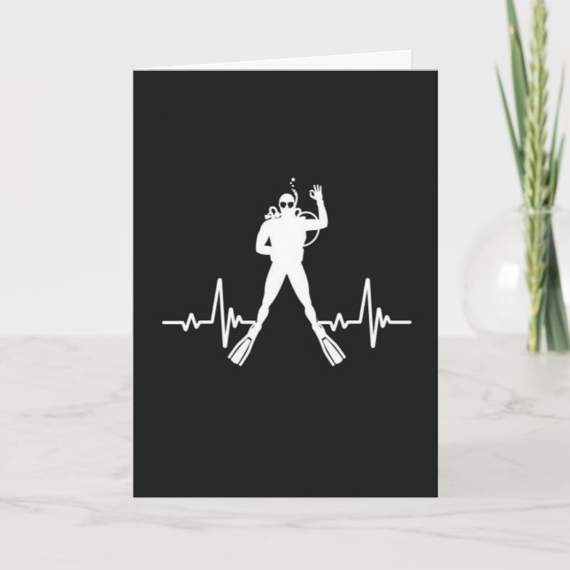 Dykkort Dykare Snorkling Vattensport Kort (Framsida)