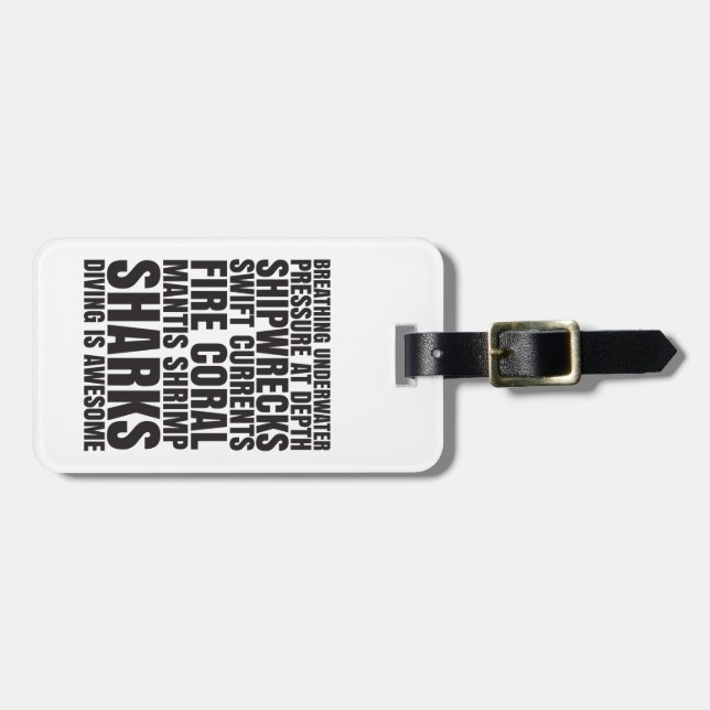 Dykning är den enorma bagagemärkren bagagebricka (Horisontell Framsida)