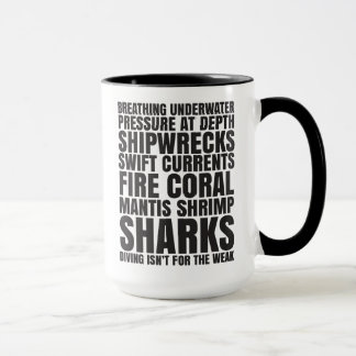 Dykning är inte för den svaga muggen mugg