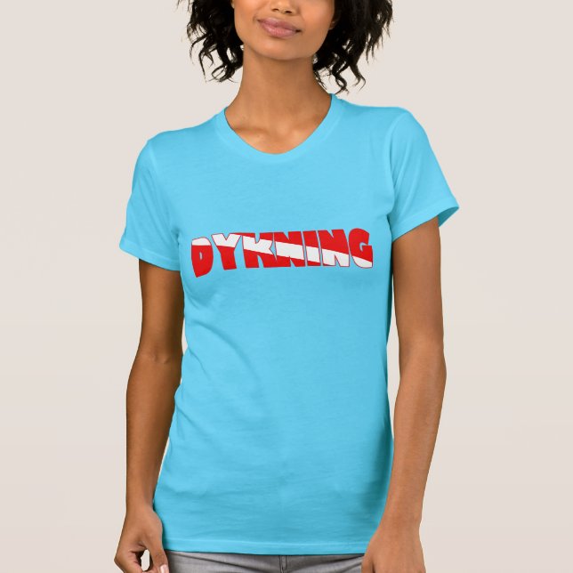 Dykning (danska) tee shirt (Framsida)