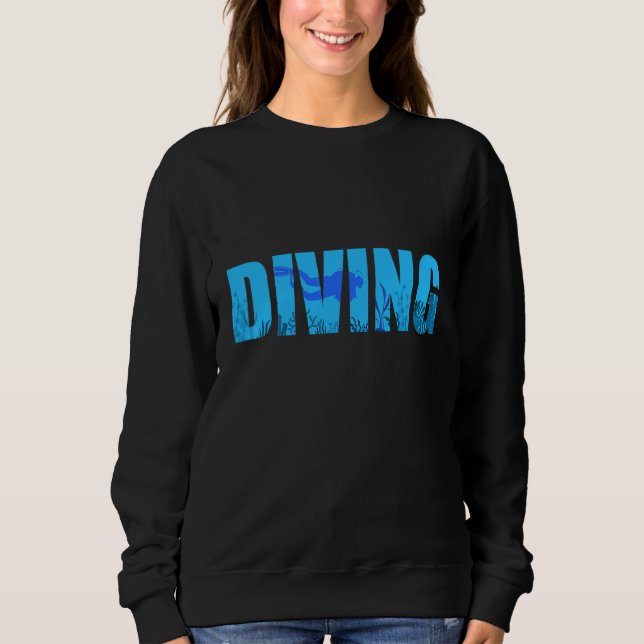 Dykning Dykare Rev Ocean T Shirt (Framsida)