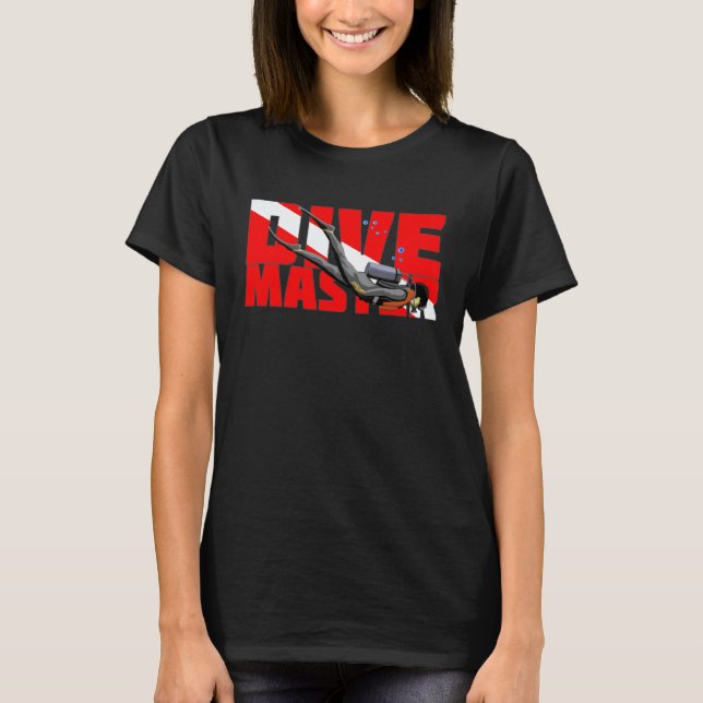 Dykning Dykmästare T Shirt (Framsida)