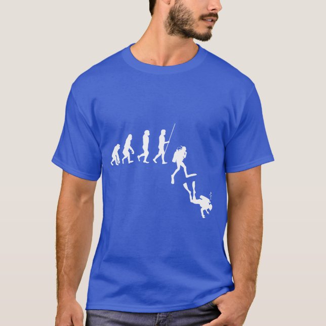 Dykning Evolution Evolution vintage T Shirt (Framsida)