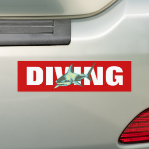 dykning - hajar bildekal