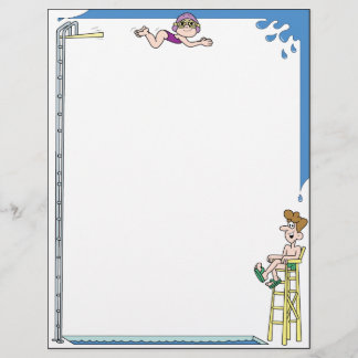 Dykning i Bassäng Letterhead