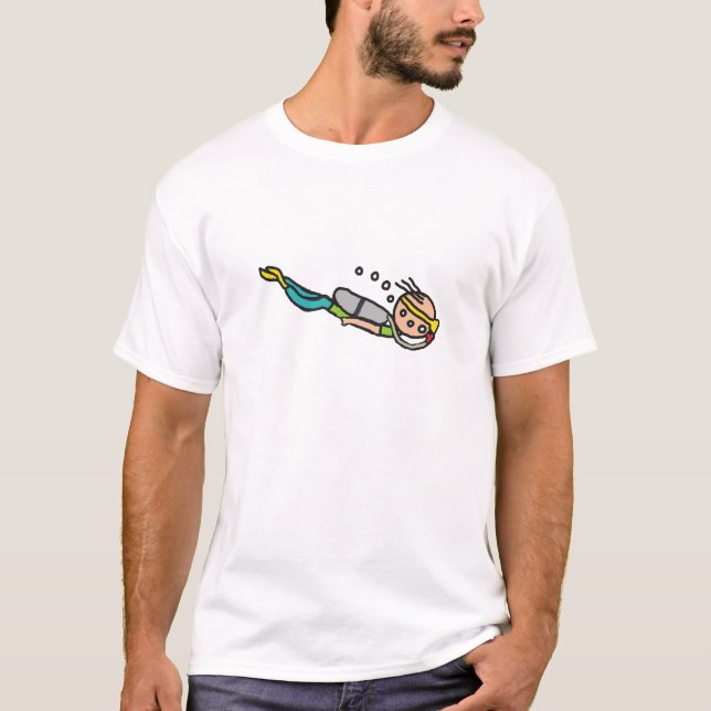 Dykning med andningsapparat t shirt (Framsida)