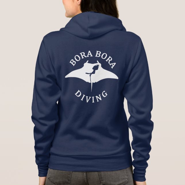 Dykning med rockor vid Bora Bora T Shirt (Baksida)