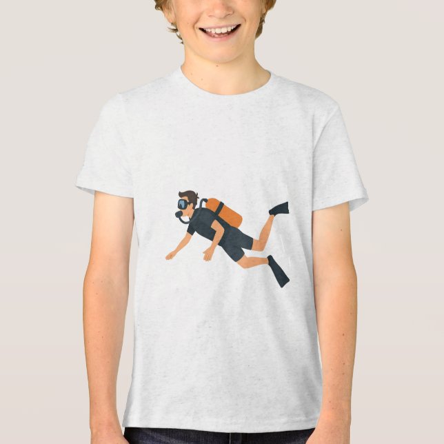 Dykning med tub t shirt (Framsida)