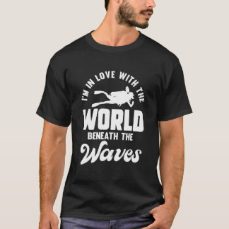 Dykning Ocean Öppet Vatten Dykare Undervattens T Shirt