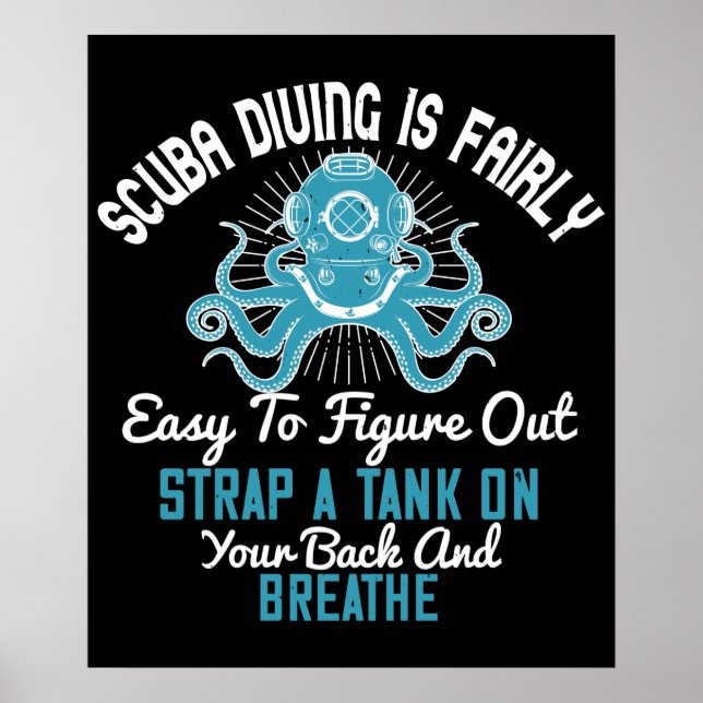 Dykning - Scuba Dykning är lätt att lära sig Poster (Framsidan)