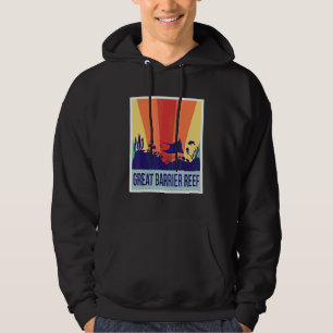 Dykning Stora barriärrevet Souvenir Australien Dyk Hoodie