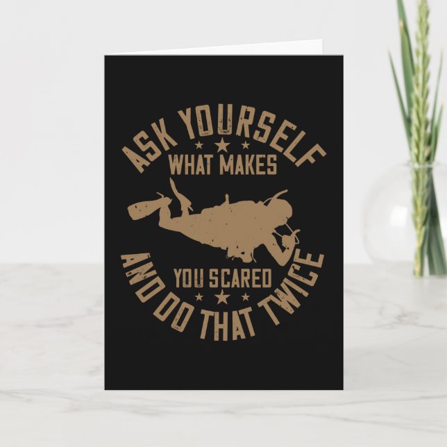 Dykning -Vad som gör dig rädd och upprepar Kort (Framsida)