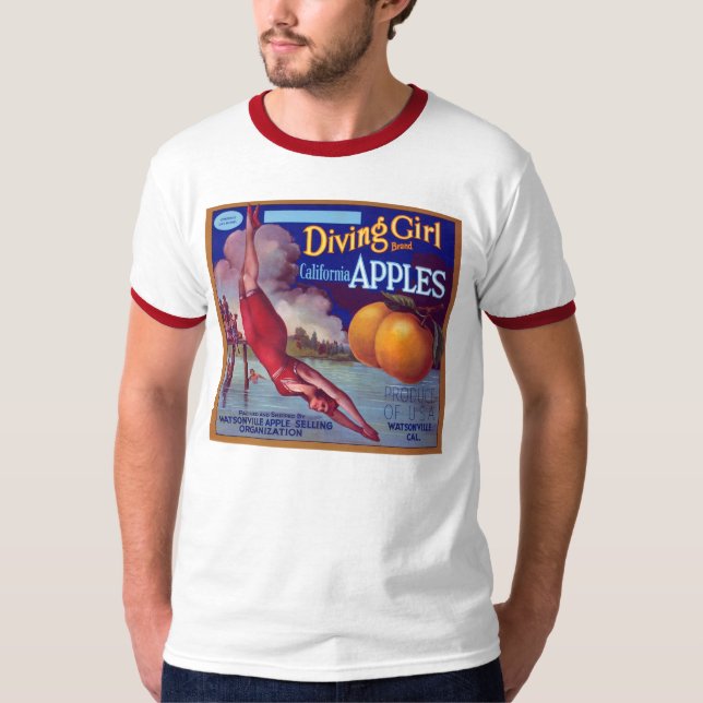 Dykningflickaäpplen T-shirt (Framsida)