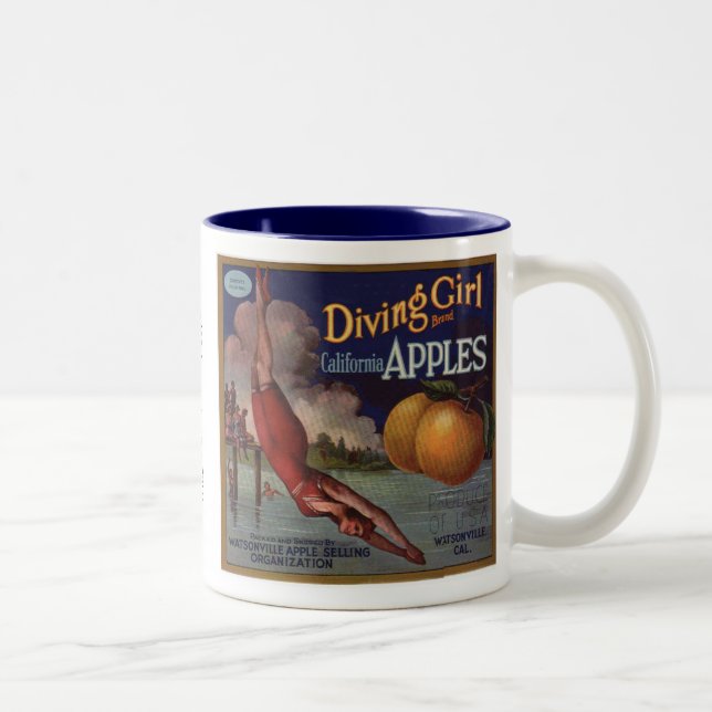 Dykningflickaäpplen Två-Tonad Mugg (Höger)