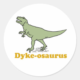 Dykosaurus Runt Klistermärke