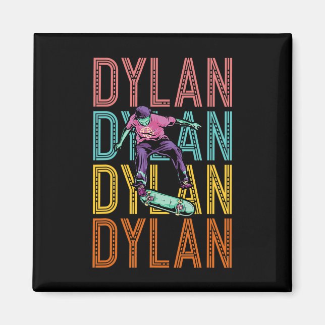 Dylan Custom Skateboarding Hobby  Magnet (Framsidan)