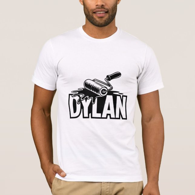 Dylan Graffiti Namn Konst - Anpassad Målarrulle T Shirt (Framsida)