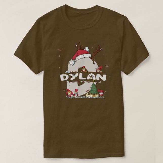 Dylan jul Shirt w Dylan Namn för roligt Julafton T Shirt (Design framsida)