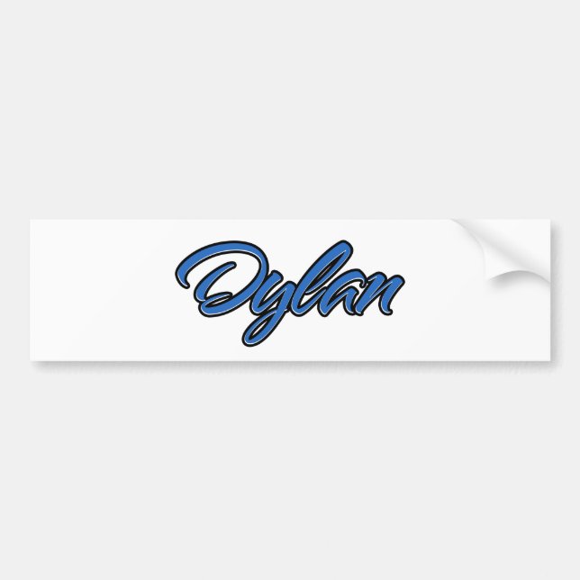 Dylan Namn blå Aufkleber Sticker Autoaufkleber Bildekal (Framsidan)