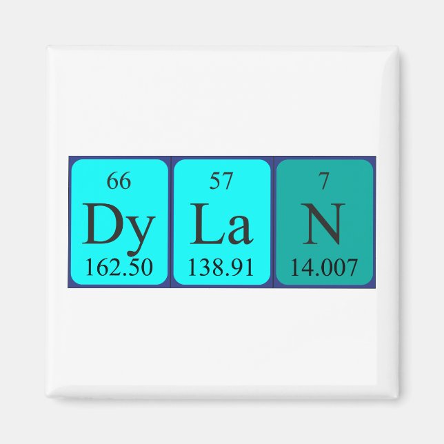 Dylan Periodisk magnet bord namn (Framsidan)