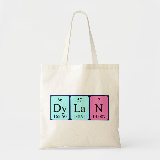 Dylan Periodisk påse bord namn Tygkasse (Framsidan)