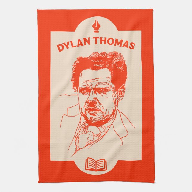 Dylan Thomas Welsh Poet Kökshandduk (Vertikal)