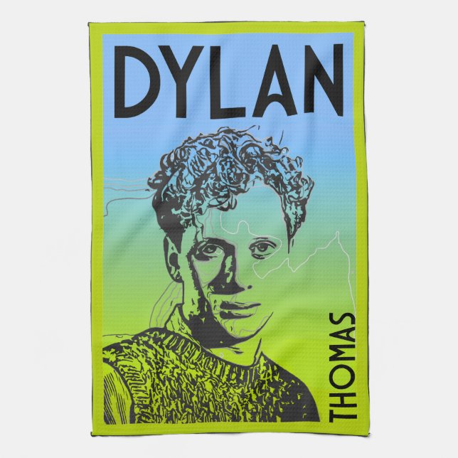 Dylan Thomas Welsh Poet Kökshandduk (Vertikal)